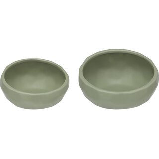 Futter und Trinknapf Unic rund grn, 13,5 x 13 x 7cm, 320ml