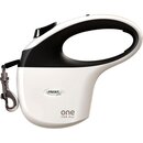 flexi one - the avantgarde leash, S-L:5 m, wei/schwarz
