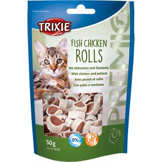 Trixie PREMIO Fish Chicken Rolls, Hhnchen & Seelachs, 50g