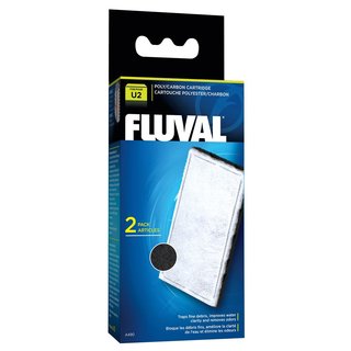 Fluval Filtereinsatz Poly/ Aktivkohle U2 2 Stck