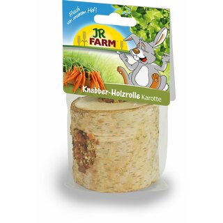 JR FARM Knabber- Holzrolle Karotten 150g